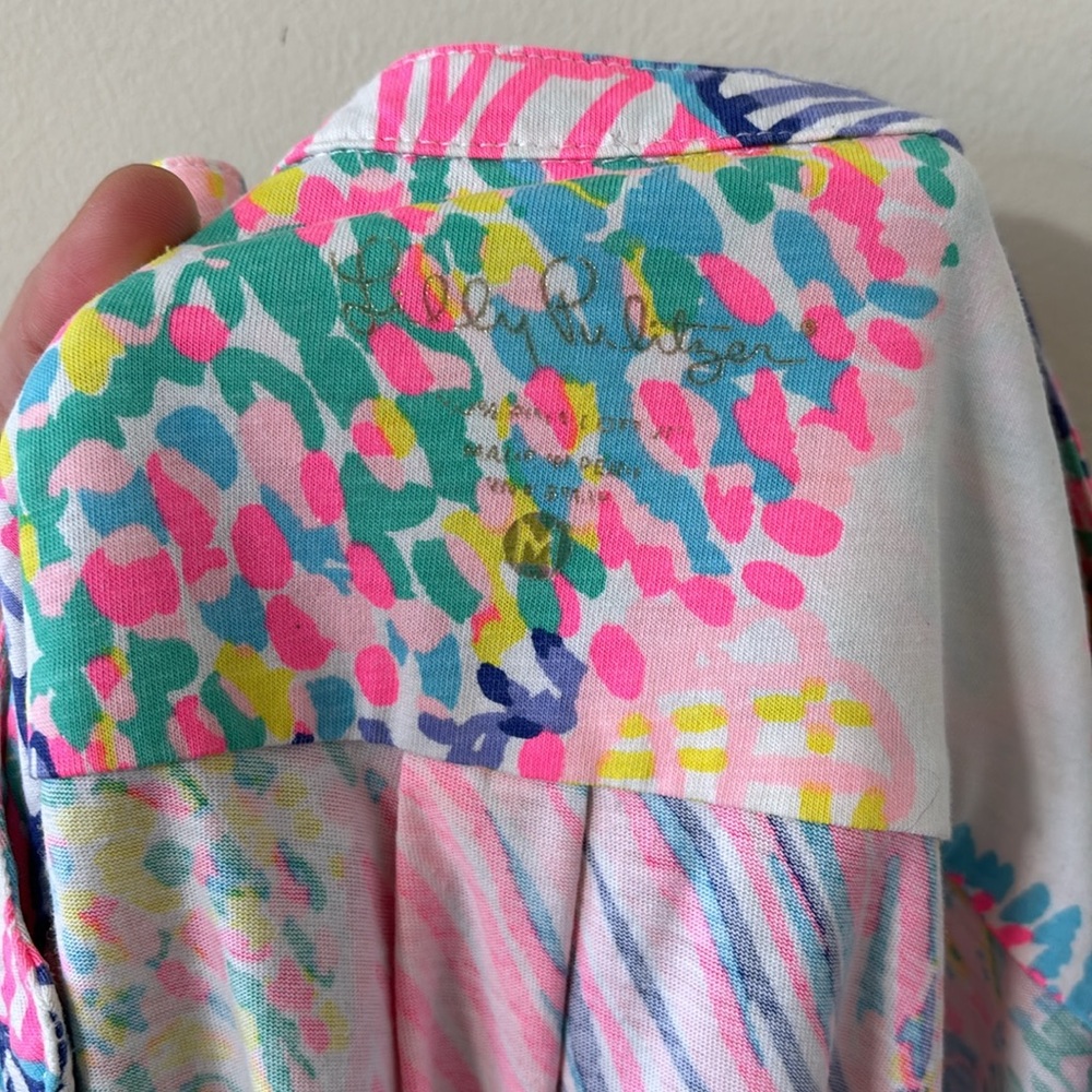 Lilly Pulitzer Ali Dress Roar of the Seas 3/4 Sleeve Casual Dress Size Medium - Picture 9 of 9